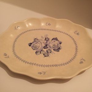 Blue flower serving platter